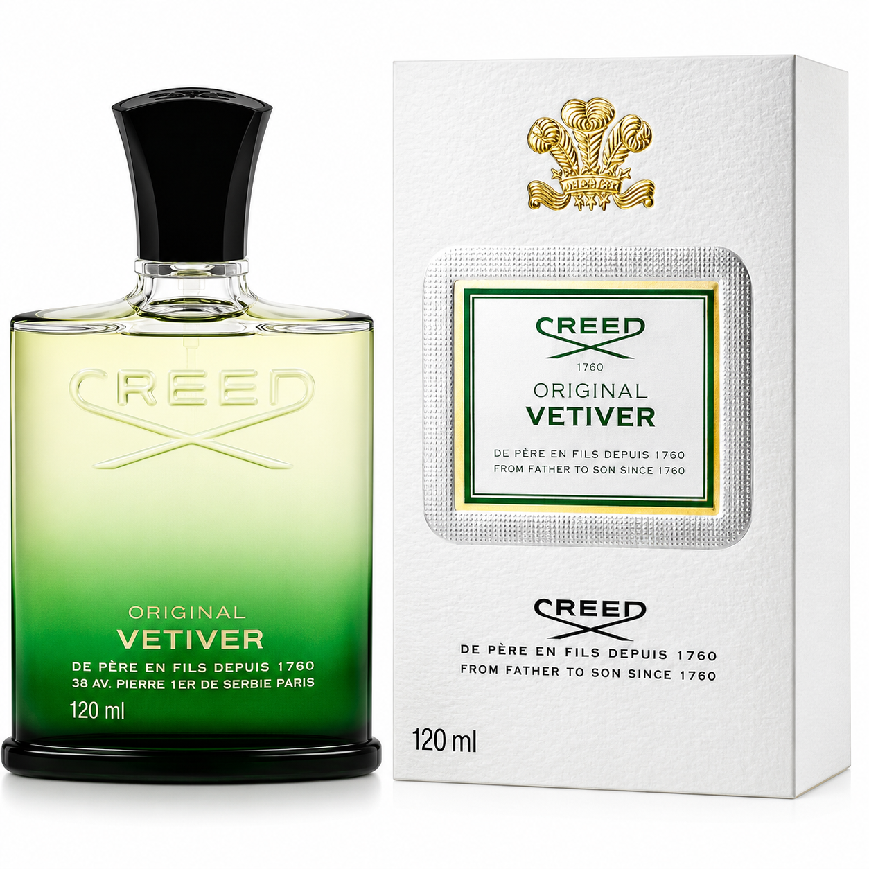 Creed Original Vetiver EDP 120ml 4.0 Fl Oz Men's Designer Cologne New Sealed