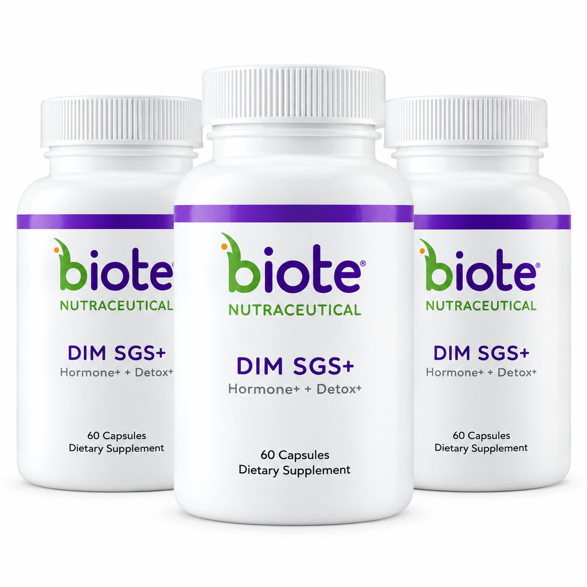 Biote DIM SGS+ Hormone+ Detox+ – 3 Pack, 60 Capsules Each