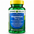 Spring Valley Magnesium 200mg Supplement for Sleep & Bone Support – 60 Capsules